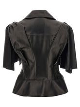 Alexander McQueen Bow Knot Biker Vest Black
