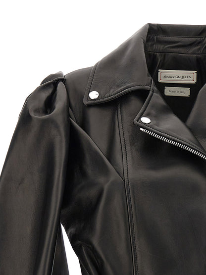 Alexander McQueen Bow Knot Biker Vest Black