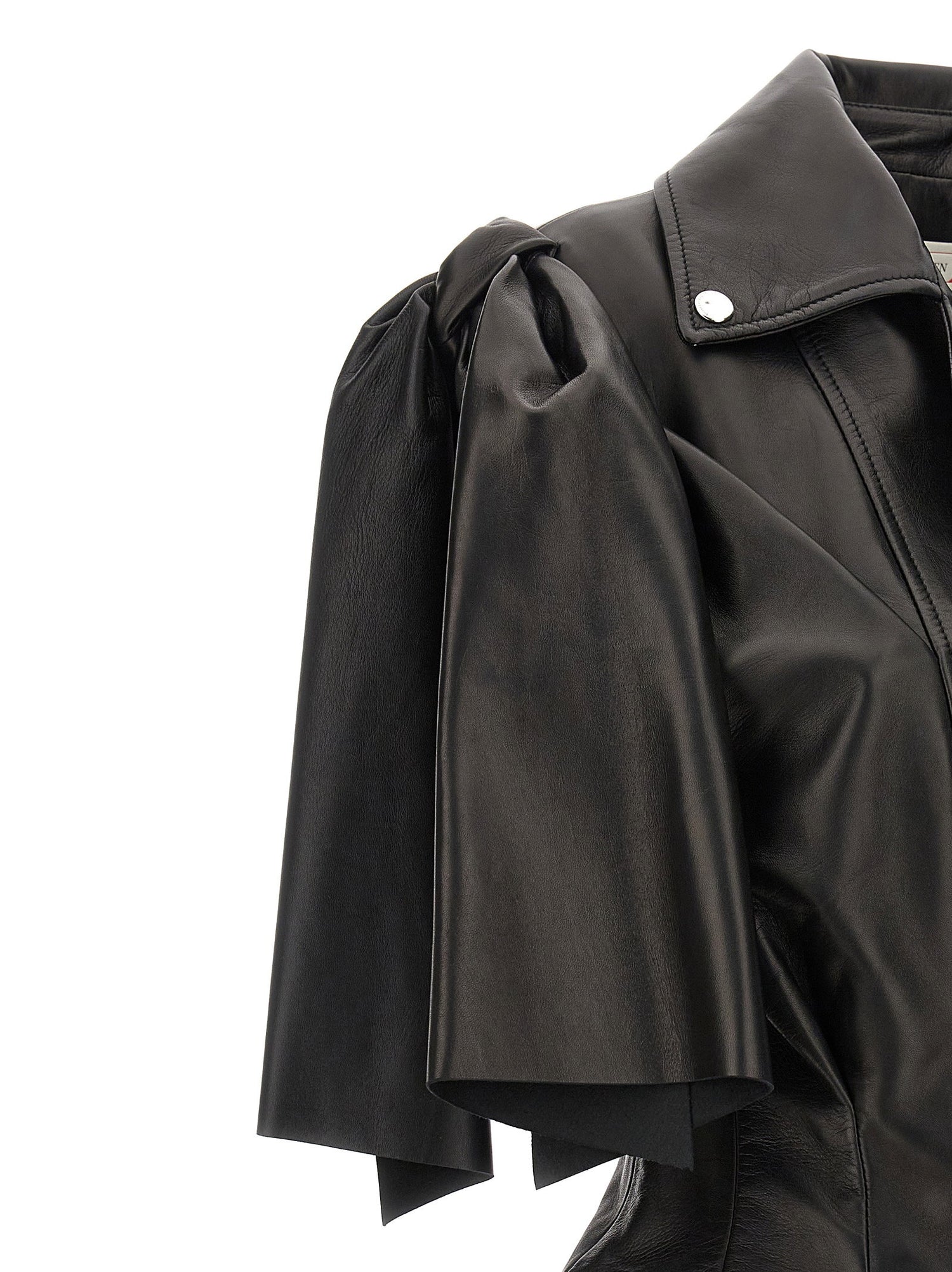Alexander McQueen Bow Knot Biker Vest Black