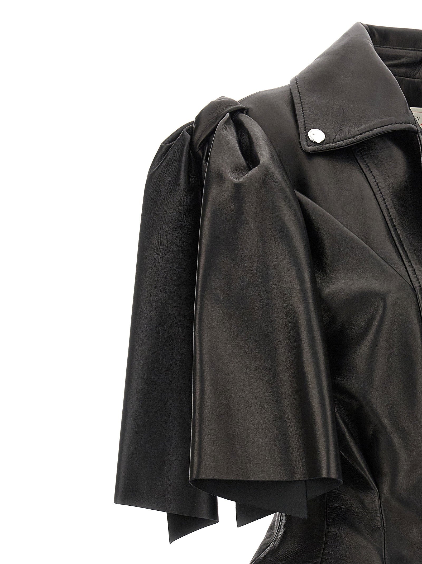 Alexander McQueen Bow Knot Biker Vest Black
