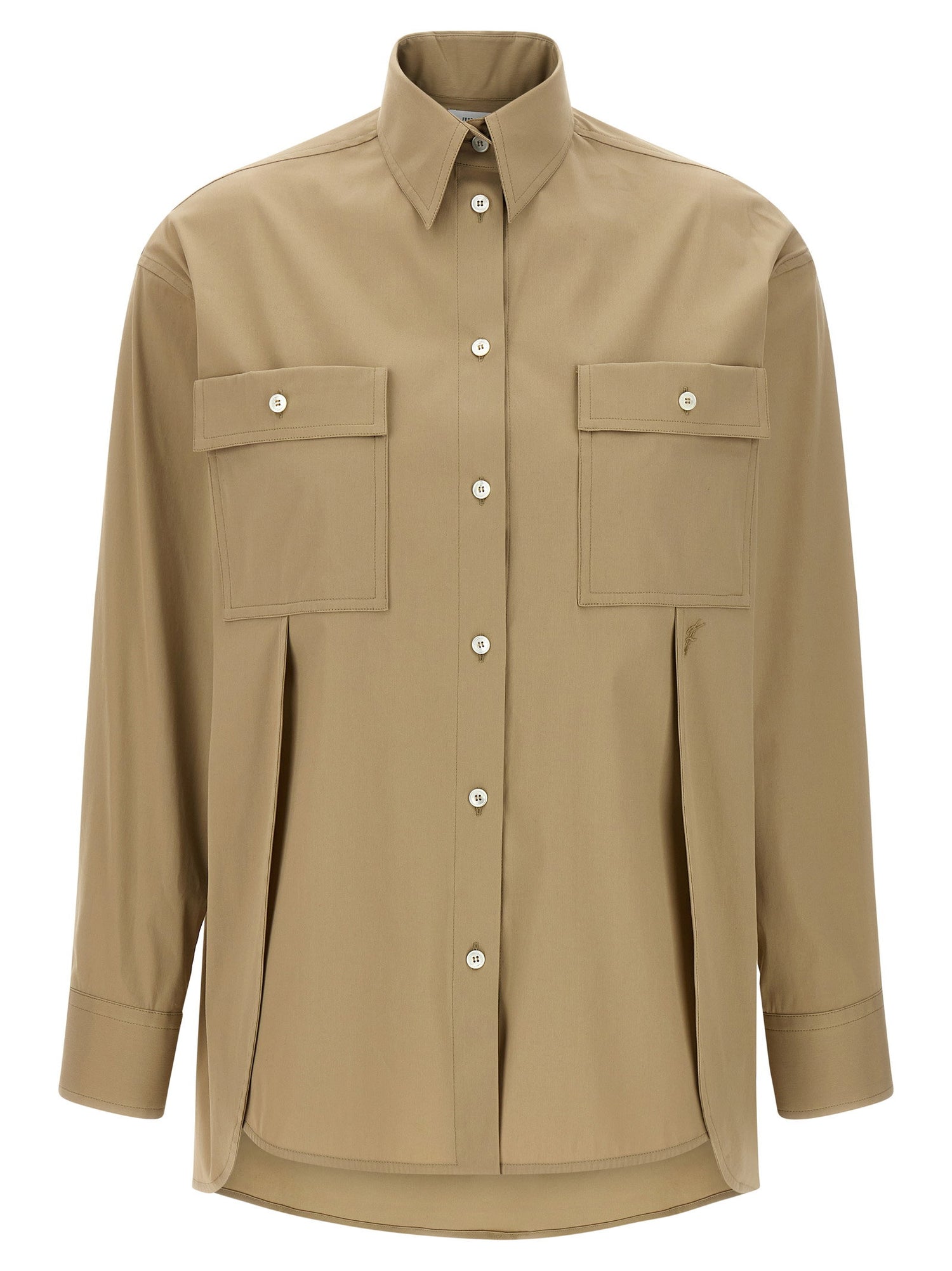 Ferragamo Pannelli Shirt Beige