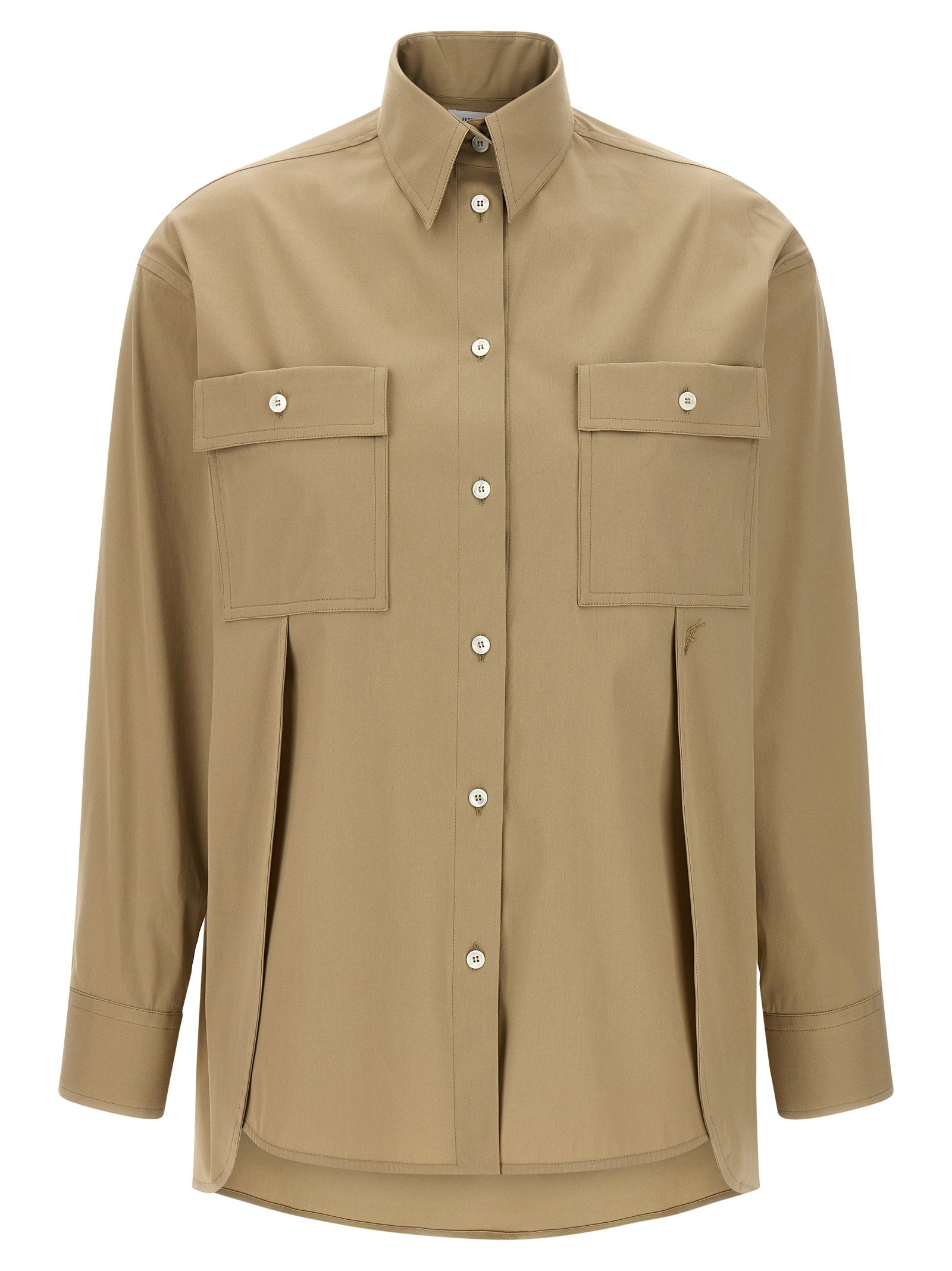 Ferragamo Pannelli Shirt Beige
