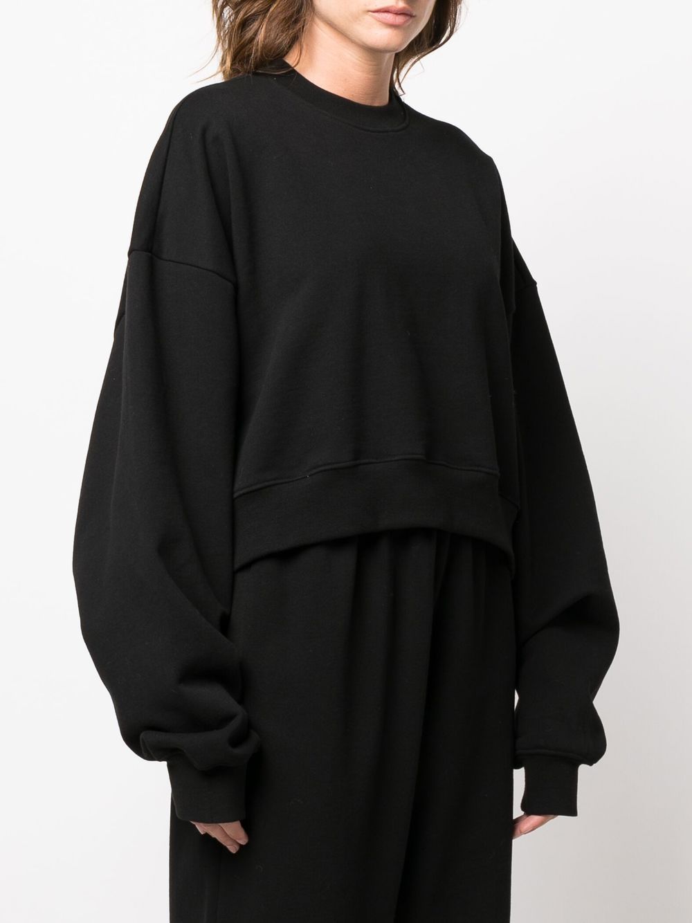 Wardrobe.Nyc Oversized Knitted Cotton Jumper Black Black