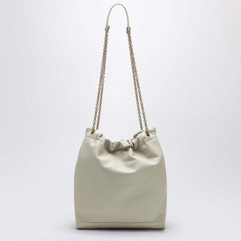Saint Laurent Jamie 4.3 Lambskin Drawstring Shoulder Bag Cream Yellow