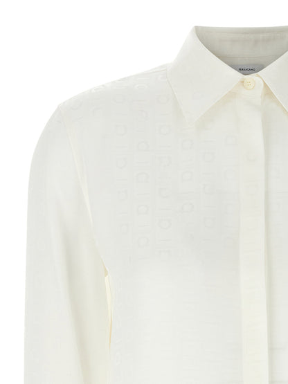 Ferragamo Monogram Shirt White