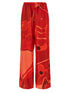 Ferragamo Palazzo Silk Pants Red