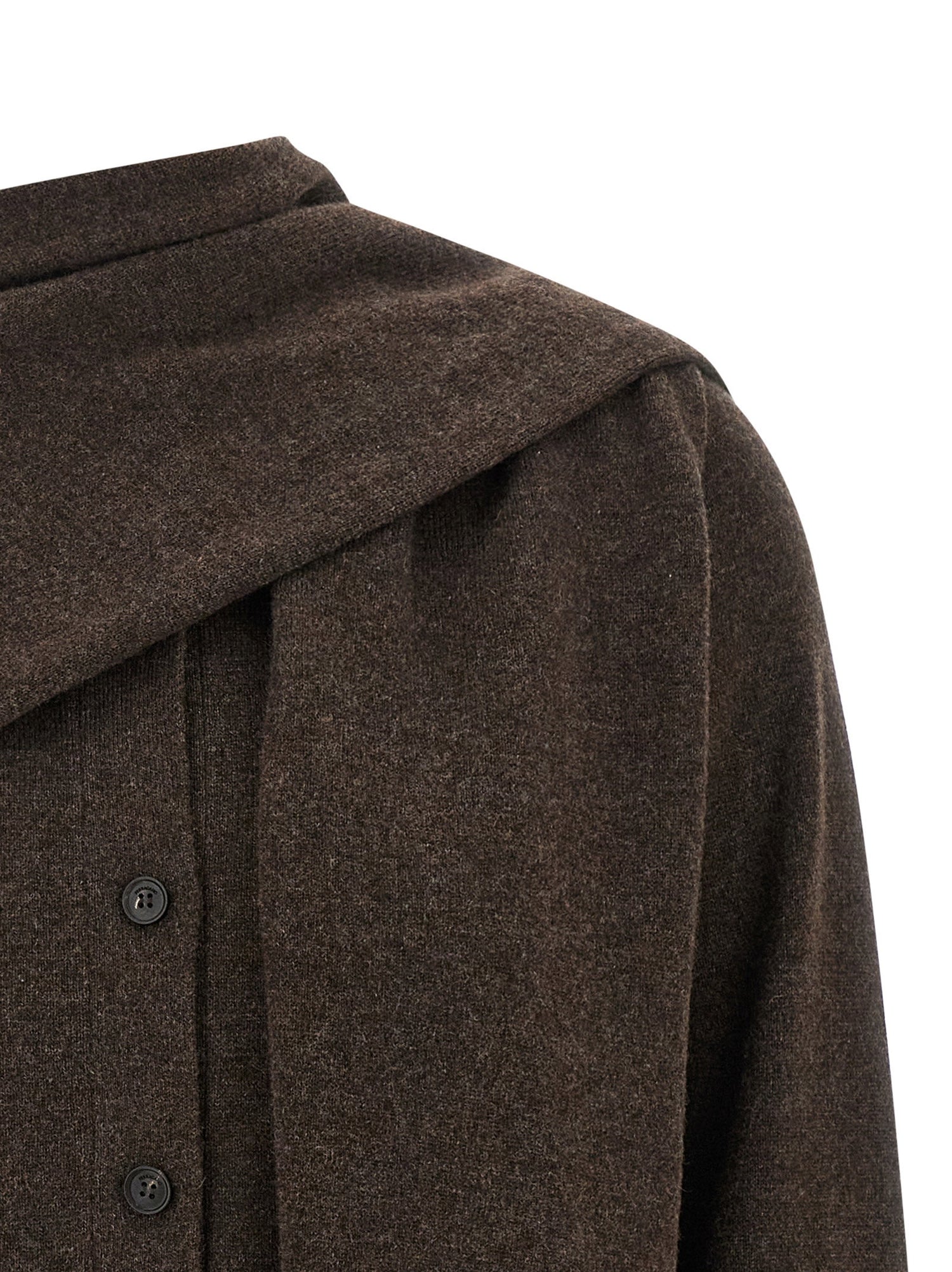 Ferragamo Scarf Cardigan Brown