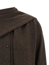 Ferragamo Scarf Cardigan Brown