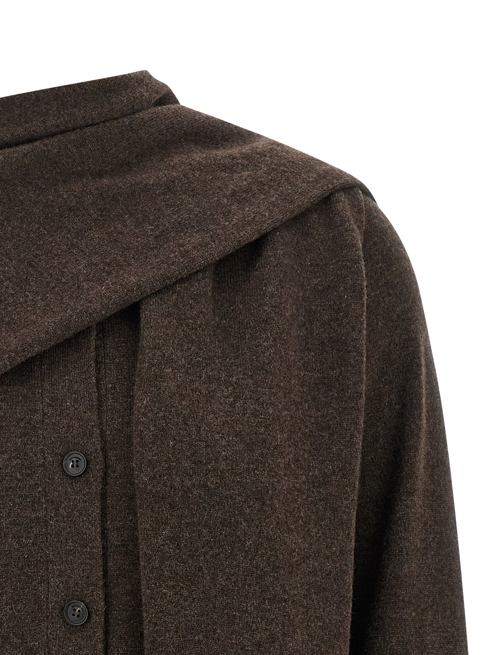 Ferragamo Scarf Cardigan Brown