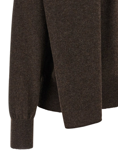 Ferragamo Scarf Cardigan Brown