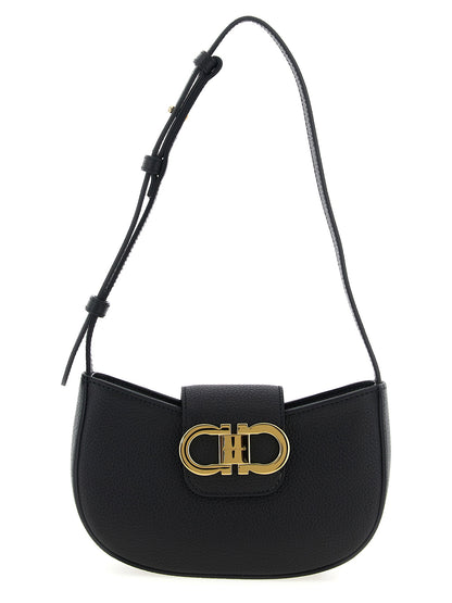 Ferragamo Gabry Shoulder Bag Black