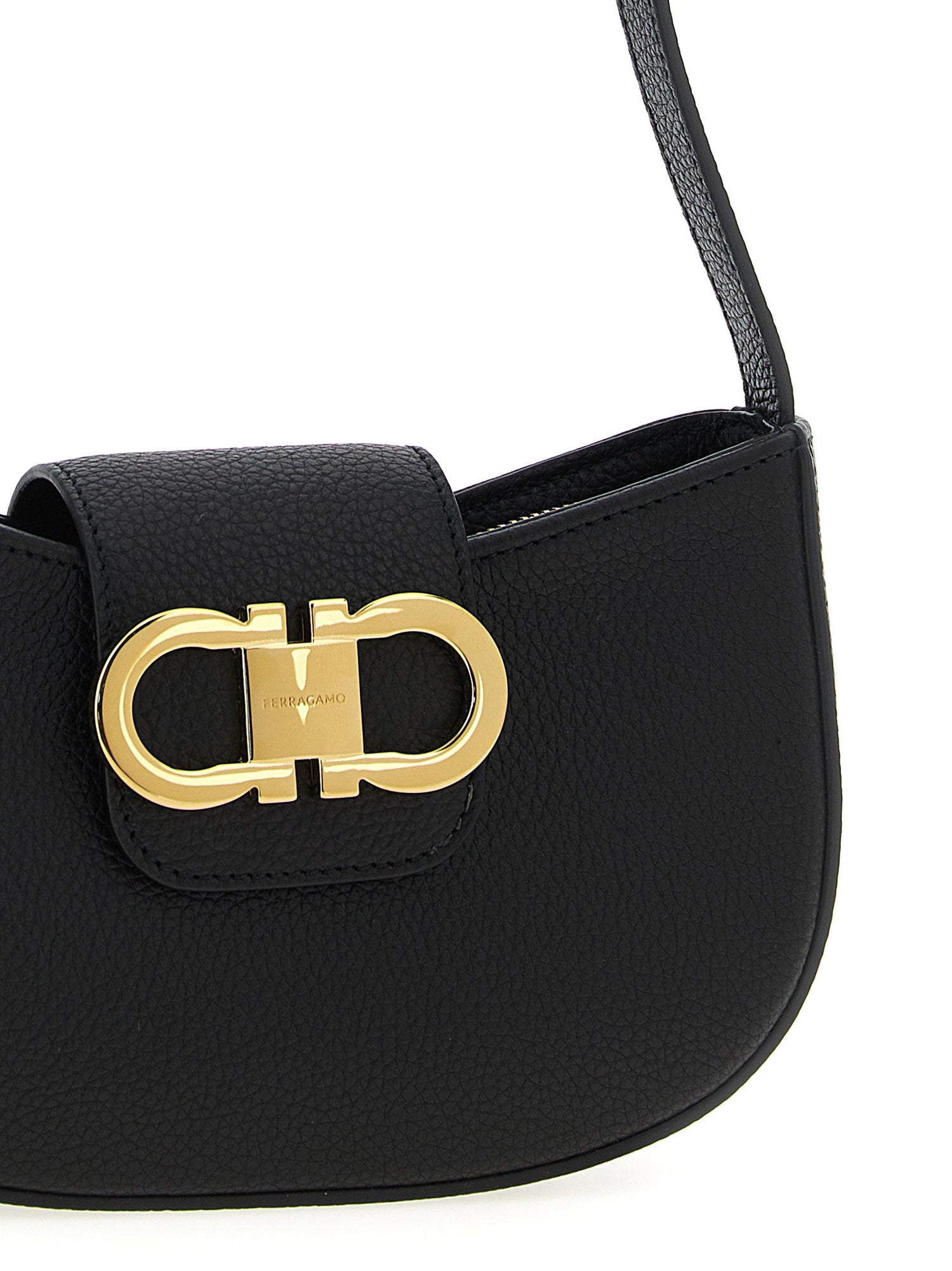 Ferragamo Gabry Shoulder Bag Black
