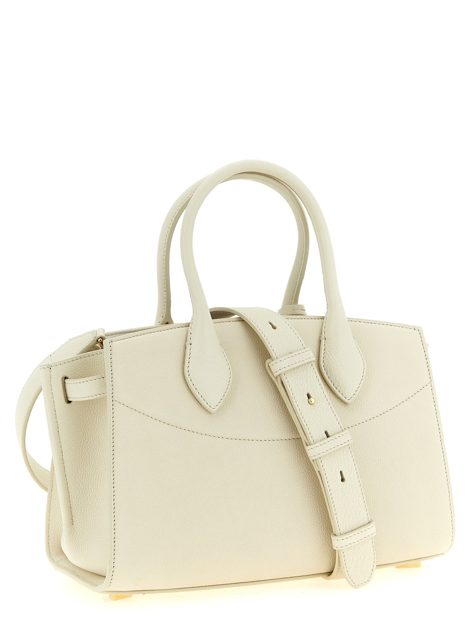 New Ferragamo Studio Soft (m) Handbag White