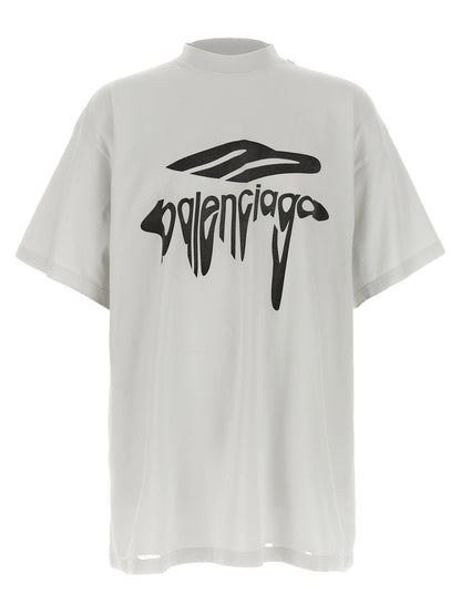 Balenciaga 3b Liquefied T-shirt White