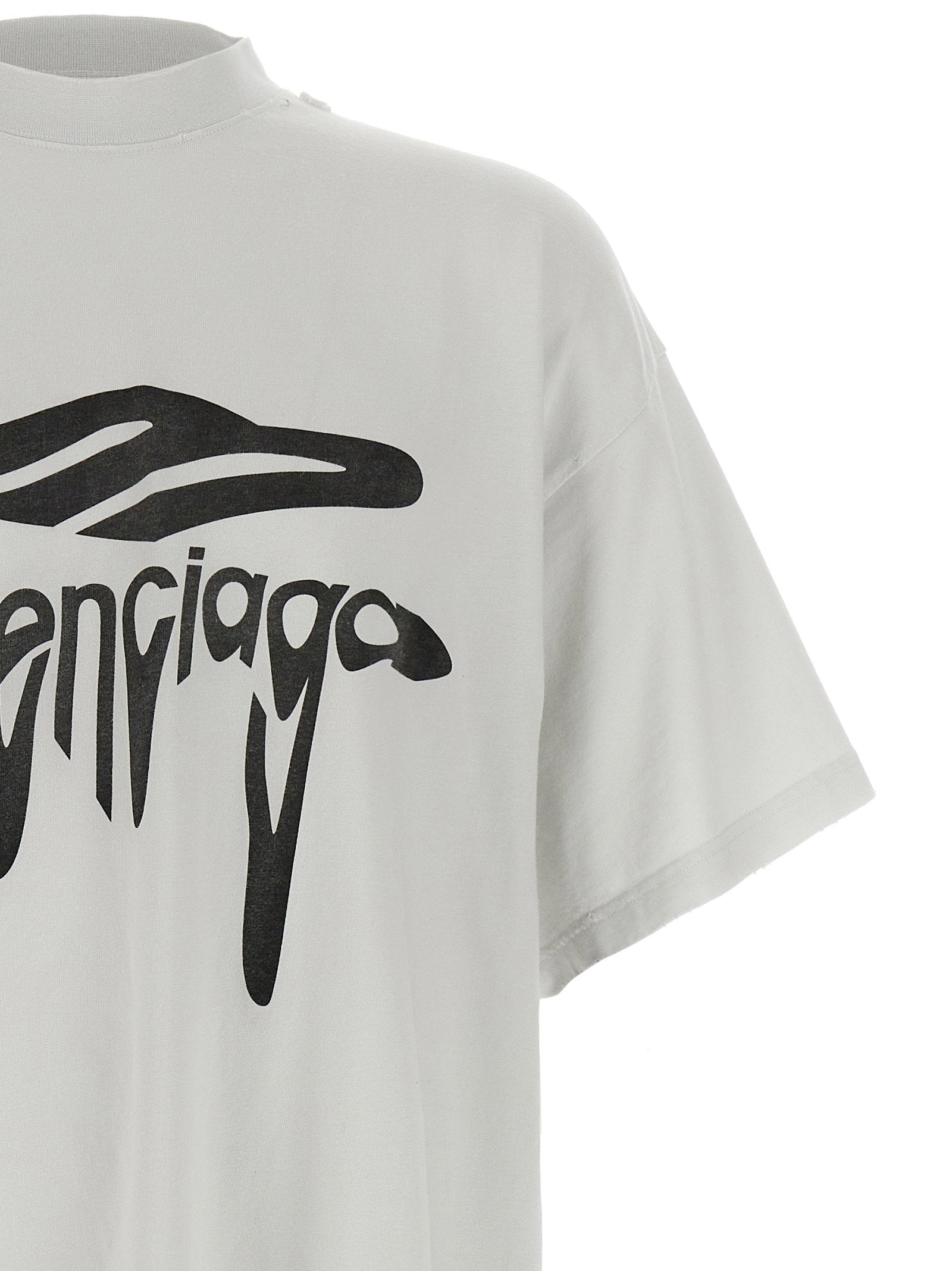Balenciaga 3b Liquefied T-shirt White