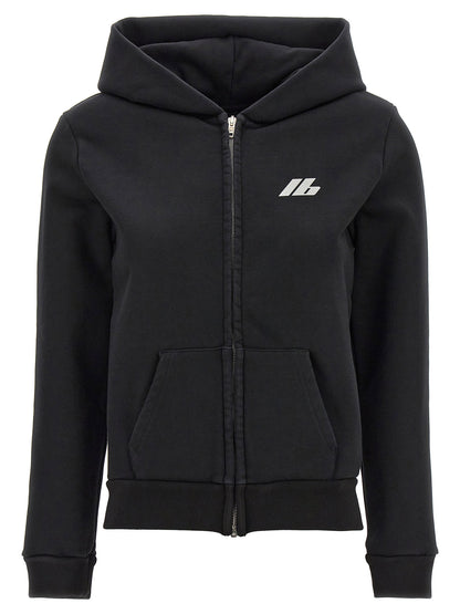 Balenciaga Logo Print Hoodie Black