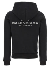 Balenciaga Logo Print Hoodie Black