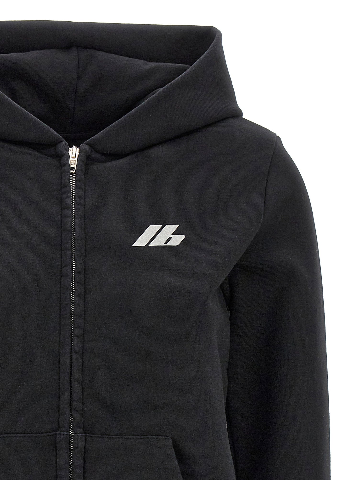 Balenciaga Logo Print Hoodie Black