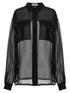 Saint Laurent Silk Muslin Shirt Black