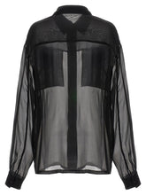Saint Laurent Silk Muslin Shirt Black