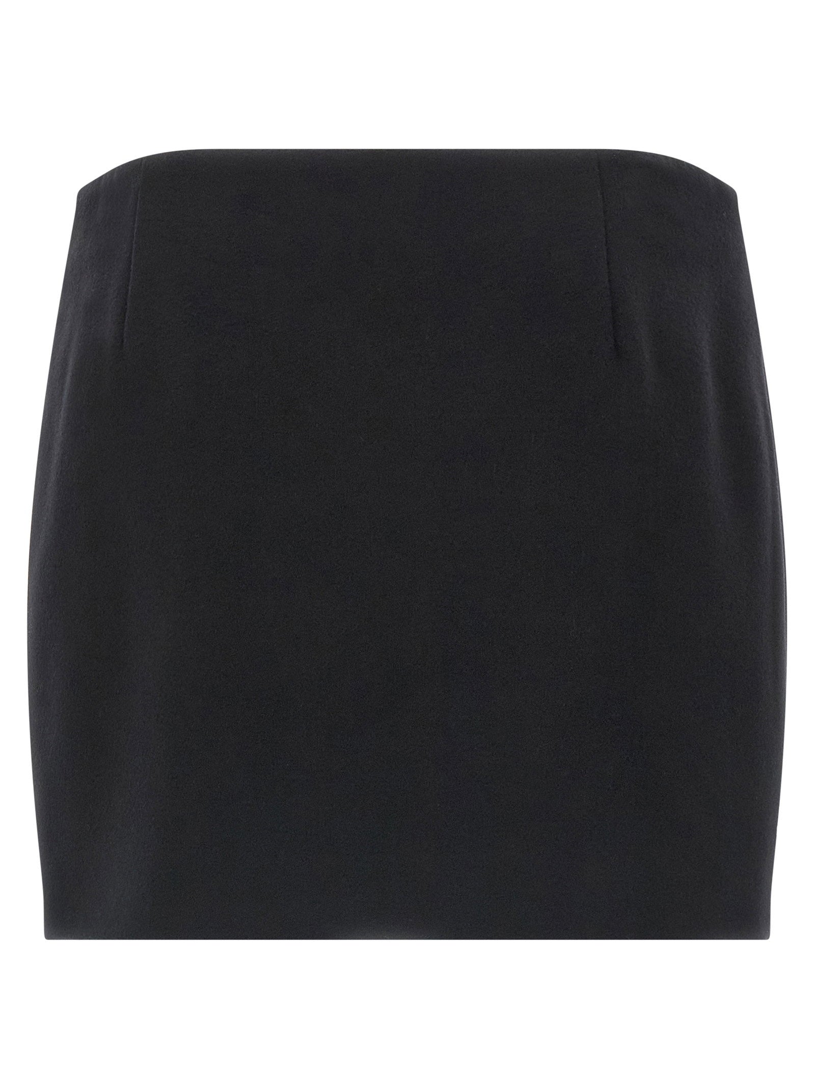 Ferragamo Cashmere Wool Skirt Black