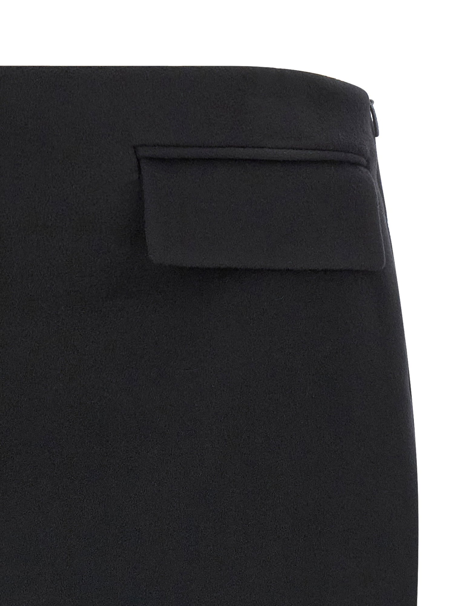 Ferragamo Cashmere Wool Skirt Black