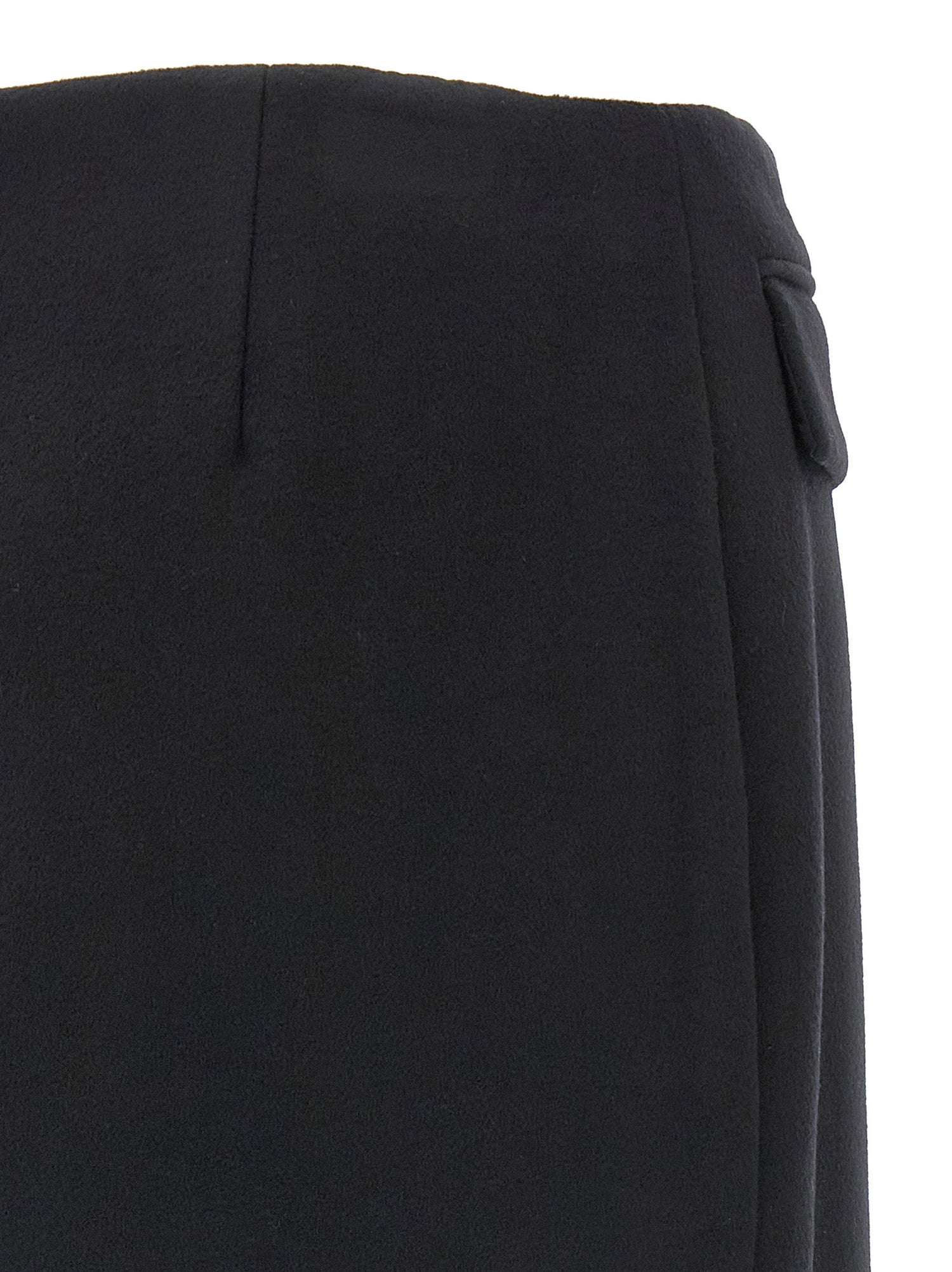 Ferragamo Cashmere Wool Skirt Black