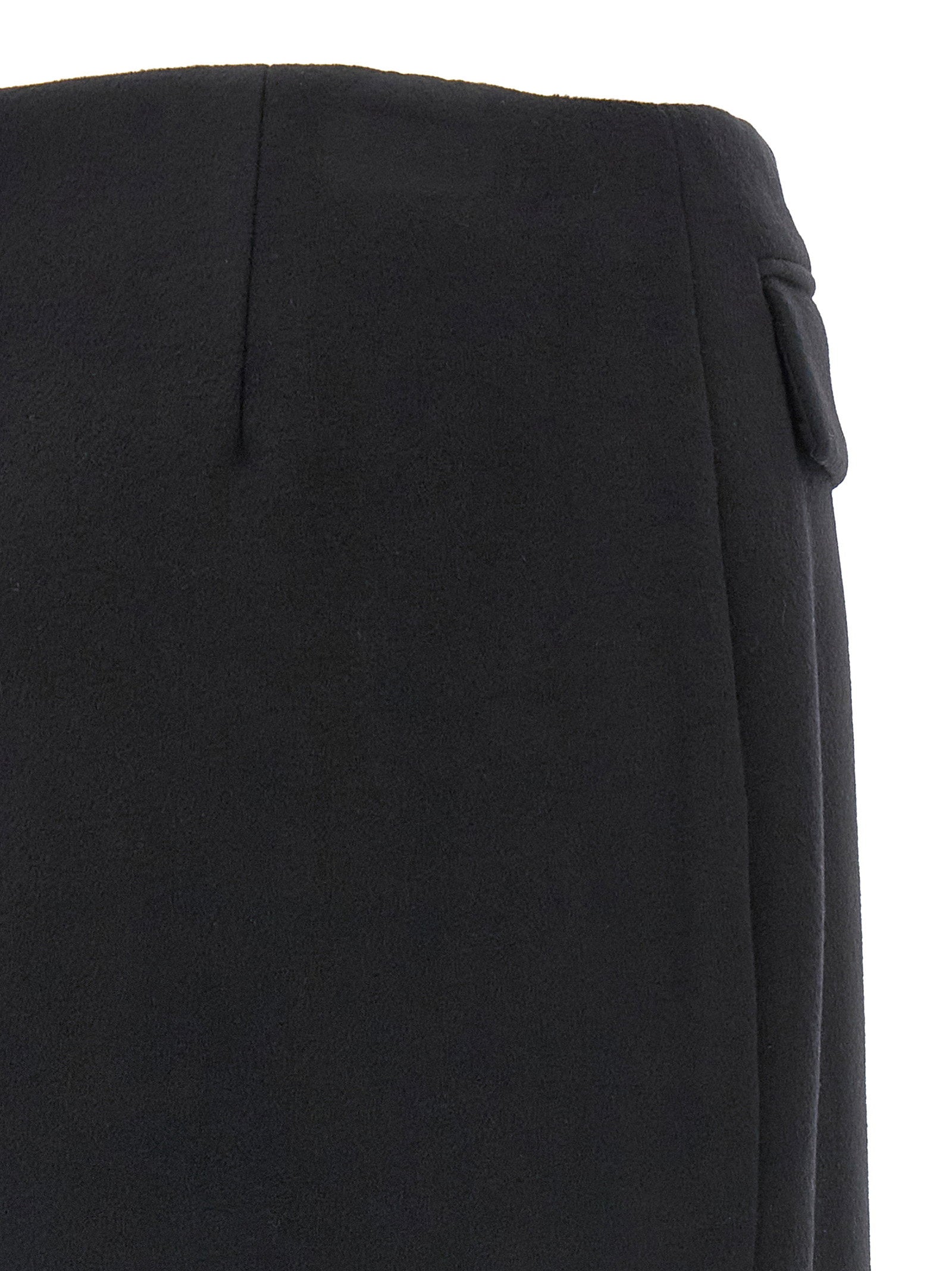 Ferragamo Cashmere Wool Skirt Black