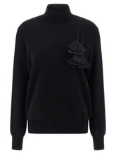 Ferragamo Floral Insert Sweater Black