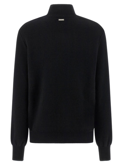 Ferragamo Floral Insert Sweater Black