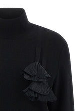 Ferragamo Floral Insert Sweater Black