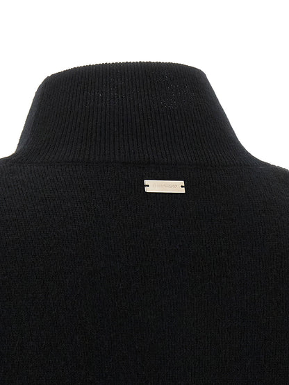 Ferragamo Floral Insert Sweater Black