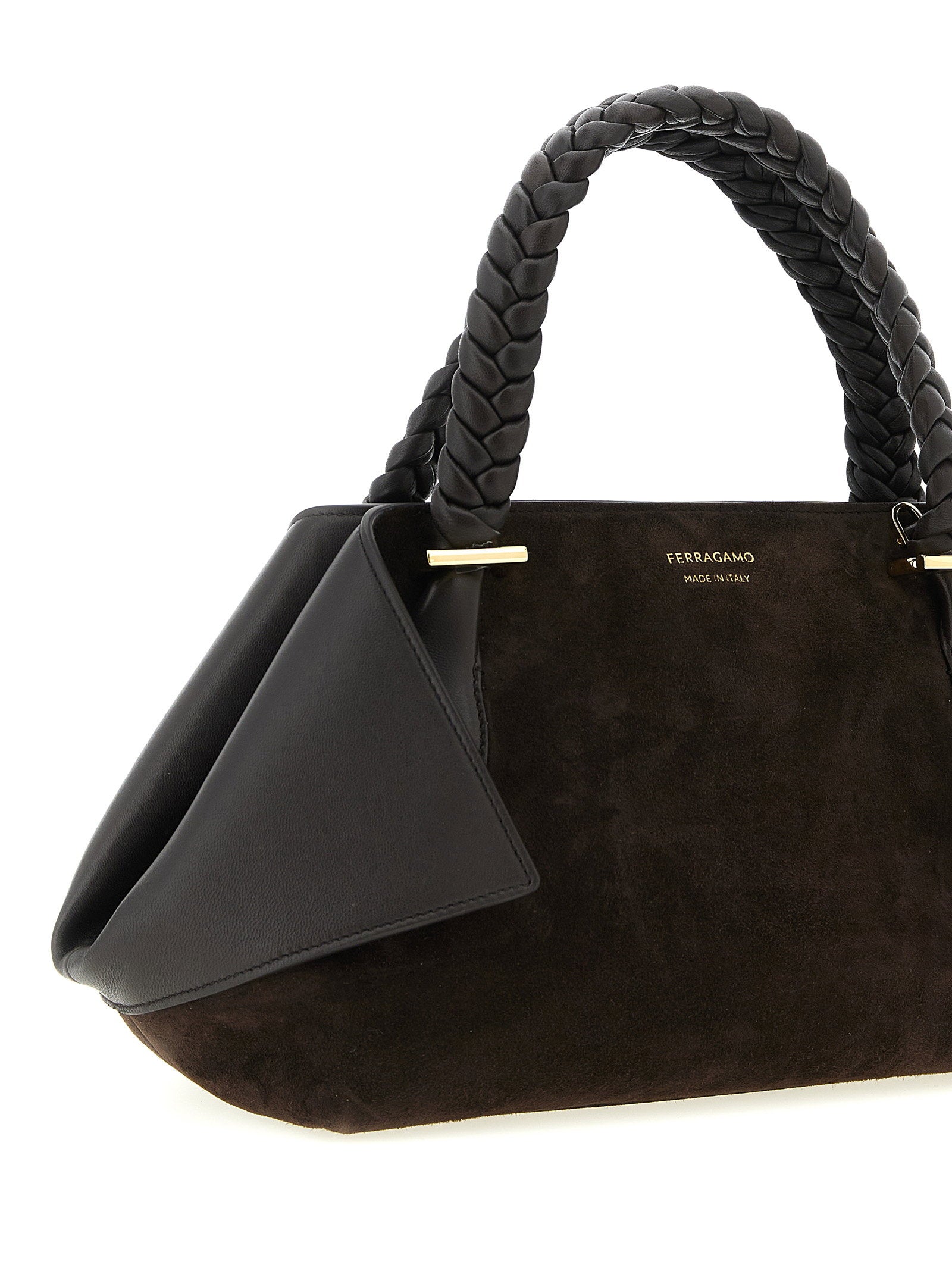 Ferragamo Scarf Th S Handbag Brown