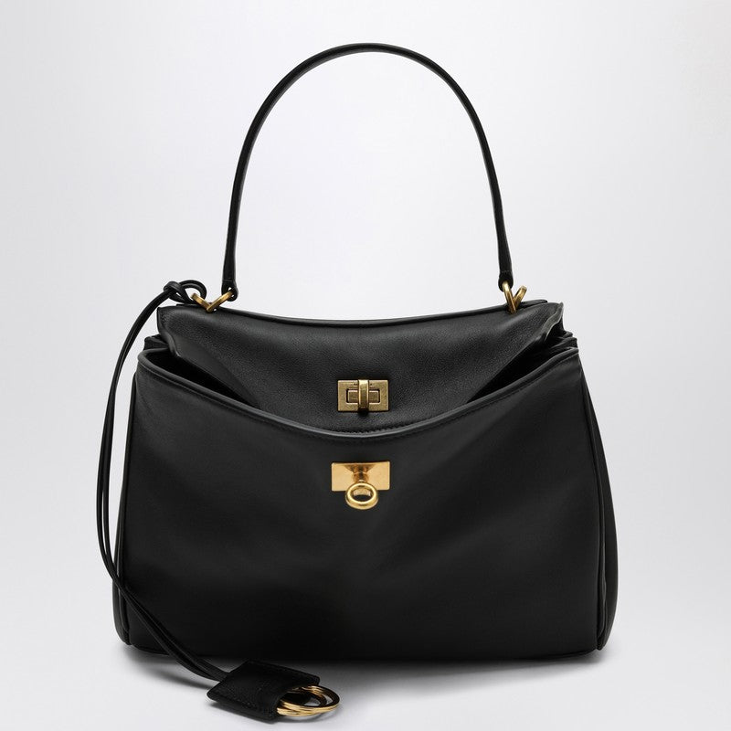 Balenciaga Smooth Black Calfskin Small Rodeo Bag Black