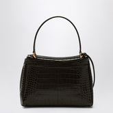 Balenciaga Small Rodeo brown crocodile-effect leather handbag brown
