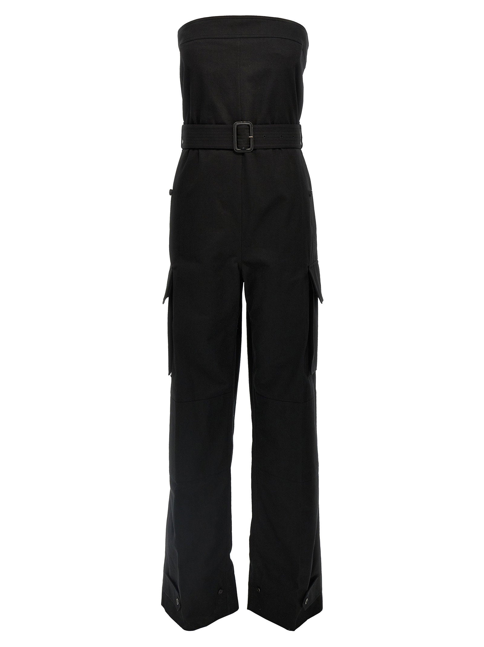 Saint Laurent Cassandre Bustier Jumpsuit Black