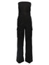 Saint Laurent Cassandre Bustier Jumpsuit Black