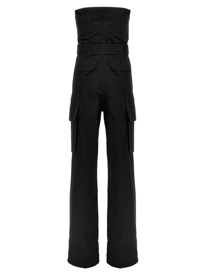 Saint Laurent Cassandre Bustier Jumpsuit Black