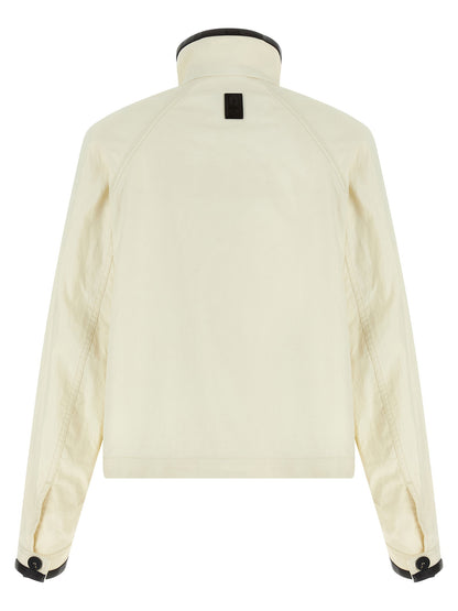 Ferragamo Tech Linen Jacket White