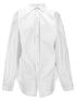 Balenciaga Asymmetric Shirt With Logo Embroidery White