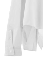 Balenciaga Asymmetric Shirt With Logo Embroidery White