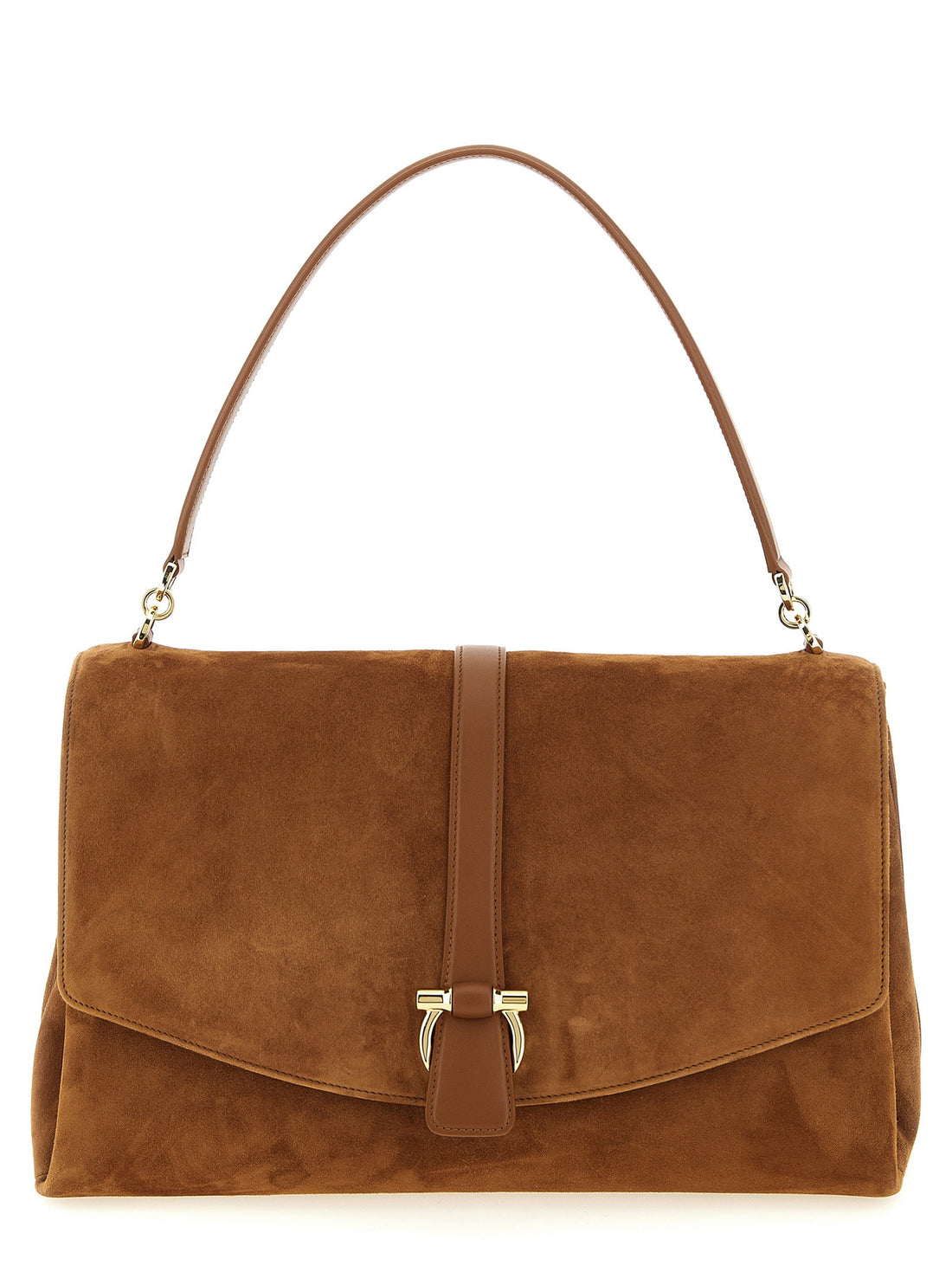 Ferragamo Th L Shoulder Bag Brown