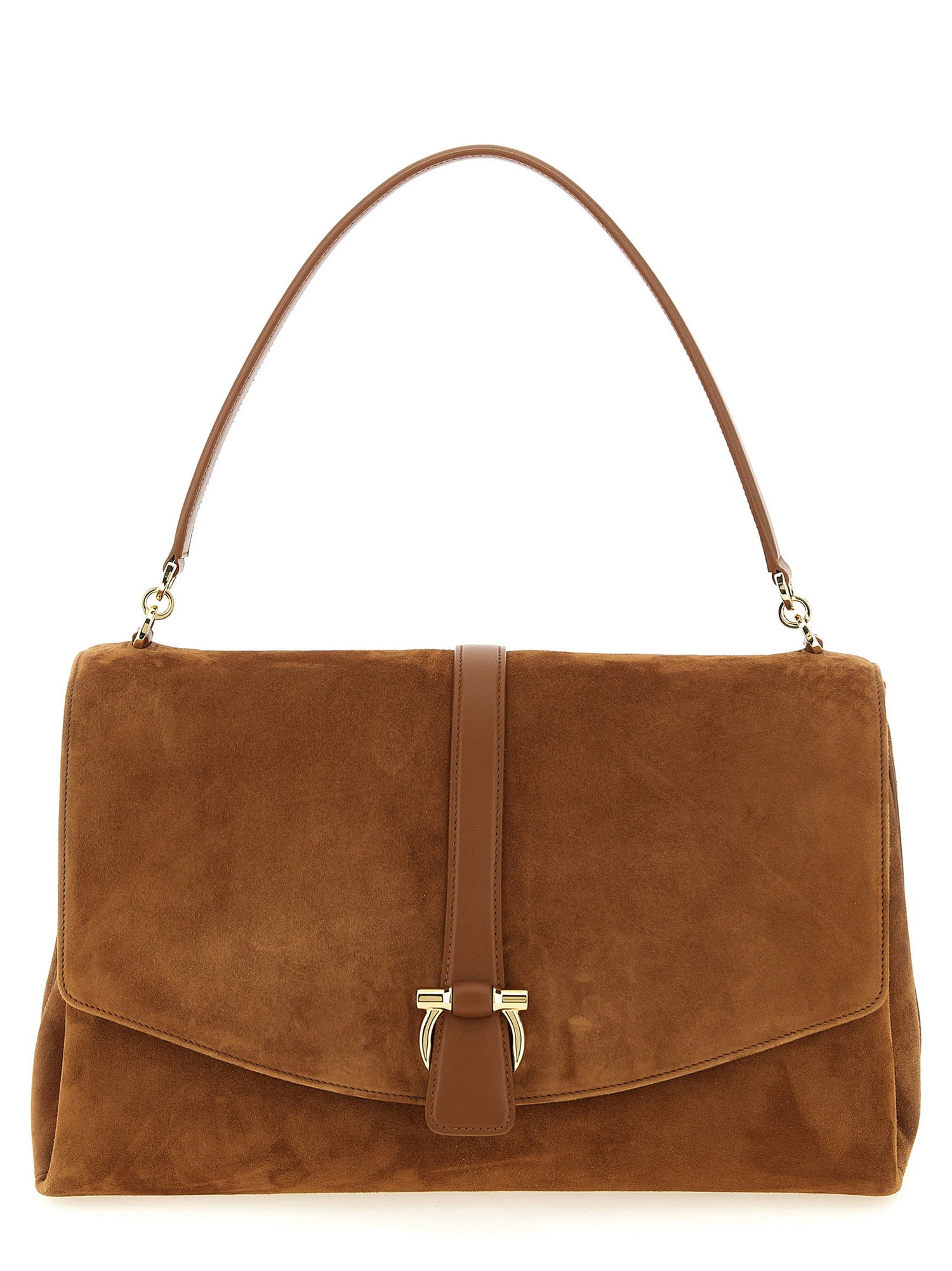 Ferragamo Th L Shoulder Bag Brown