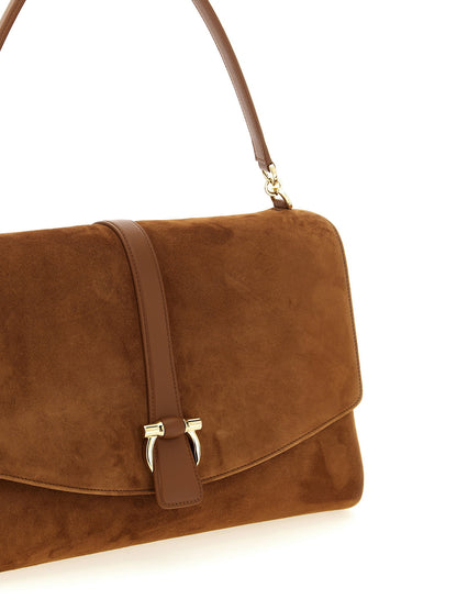 Ferragamo Th L Shoulder Bag Brown