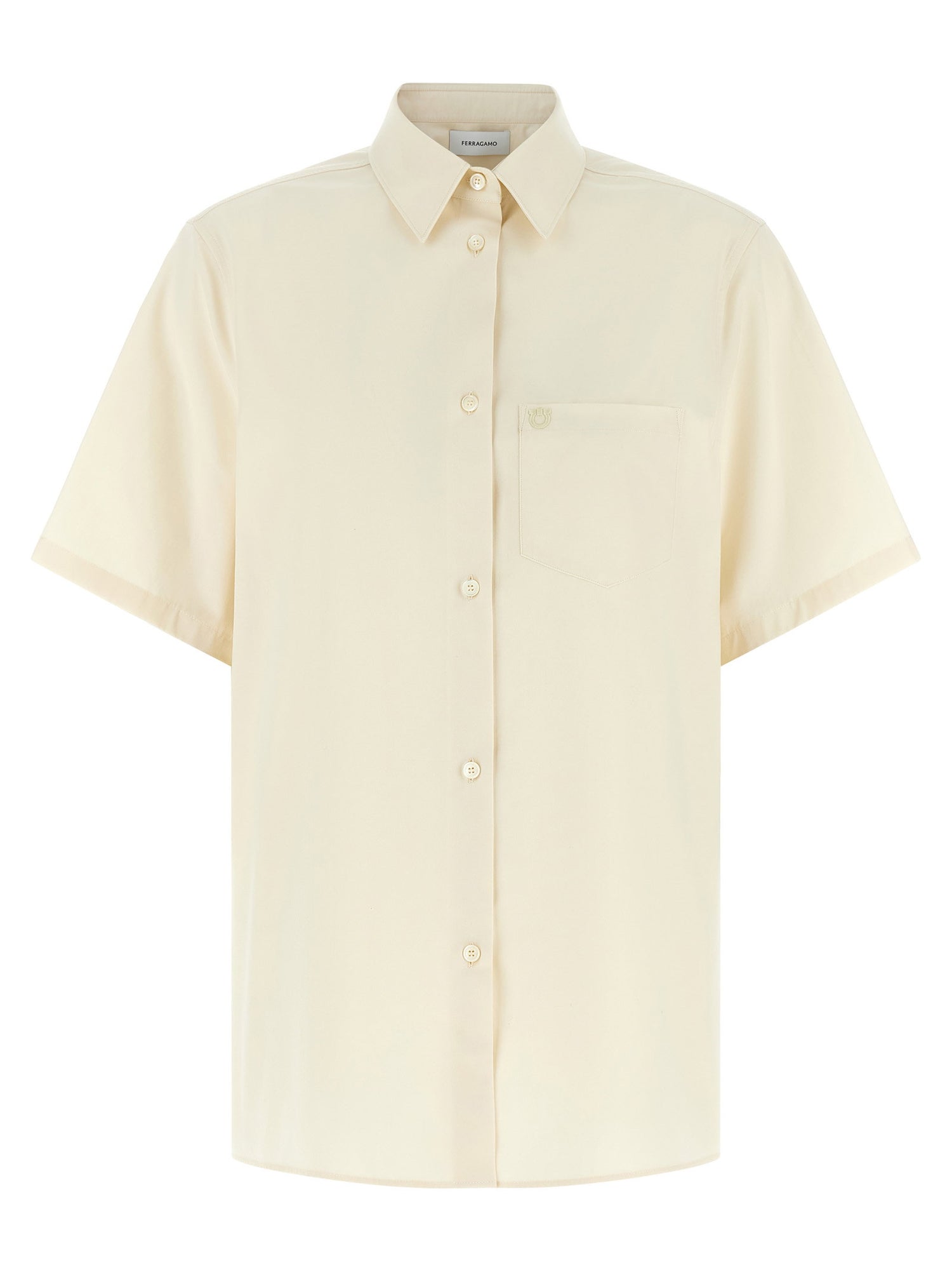Ferragamo Gancini Shirt Beige