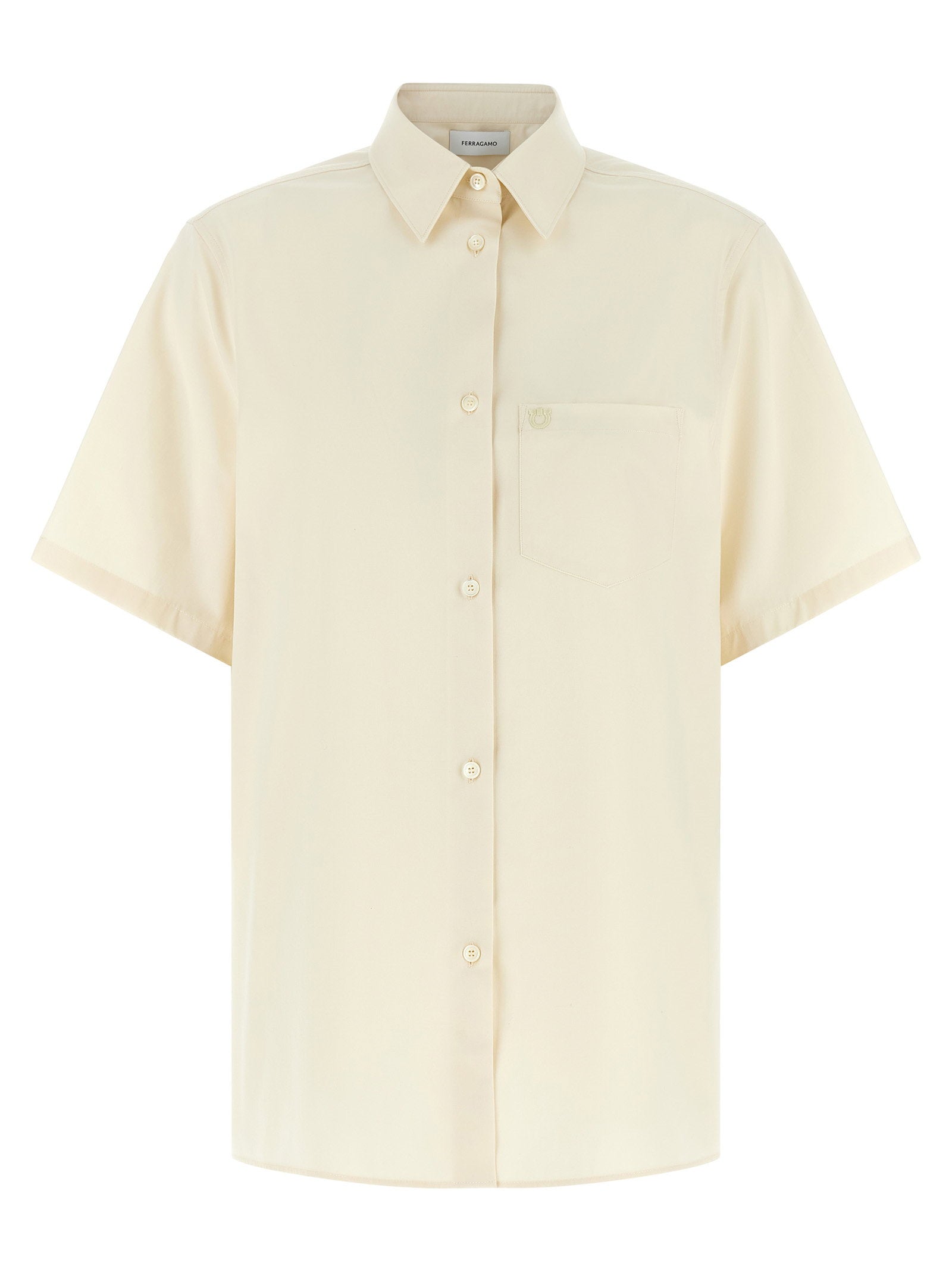 Ferragamo Gancini Shirt Beige