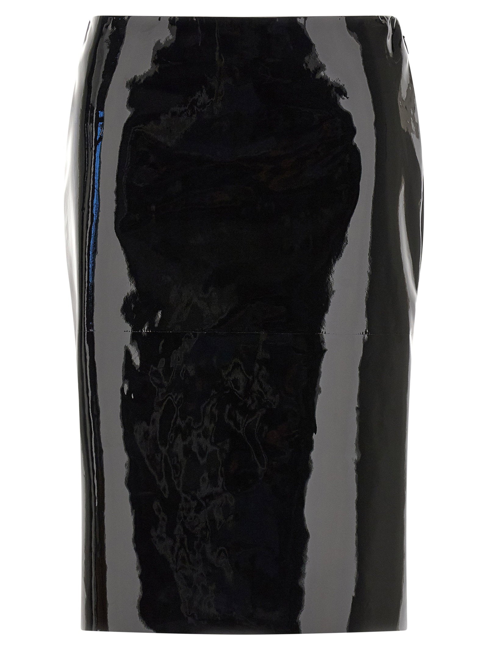 Ferragamo Patent Skirt Black  