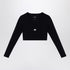 Balenciaga Black Matte Nylon-Blend Crew-Neck Long-Sleeve Top Black