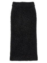 Balenciaga Tweed Midi Skirt Black