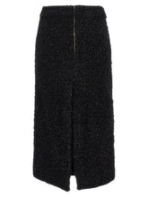 Balenciaga Tweed Midi Skirt Black